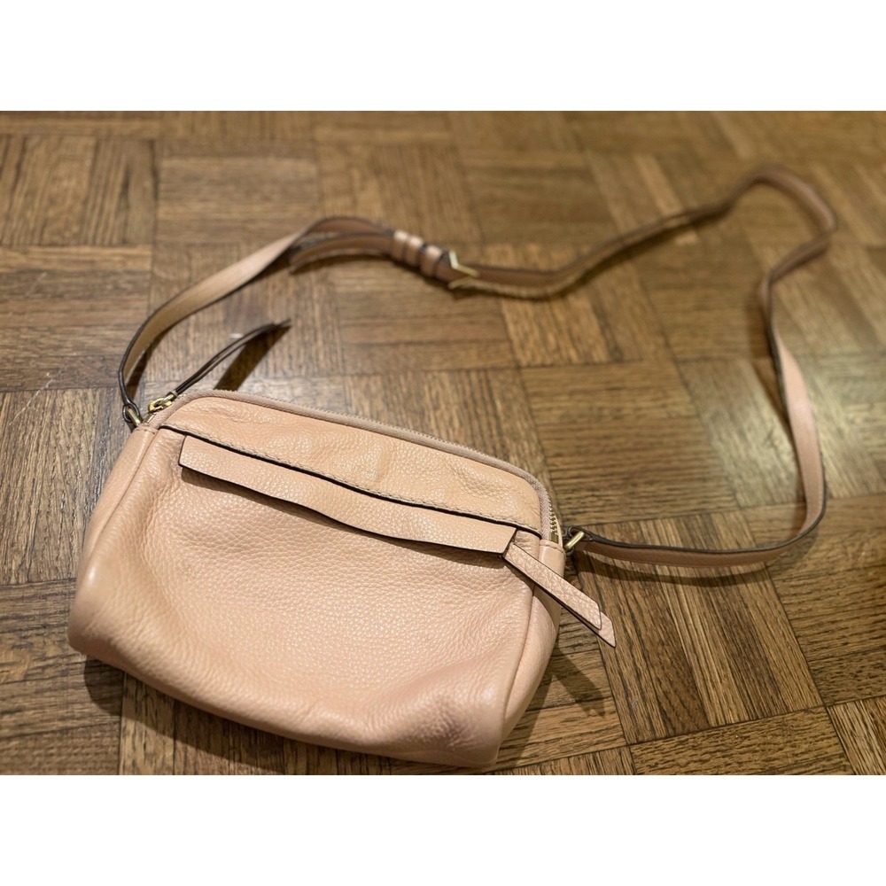 Vera Bradley Blake Leather Crossbody Bag Pink Blush Nude Camera Pouch